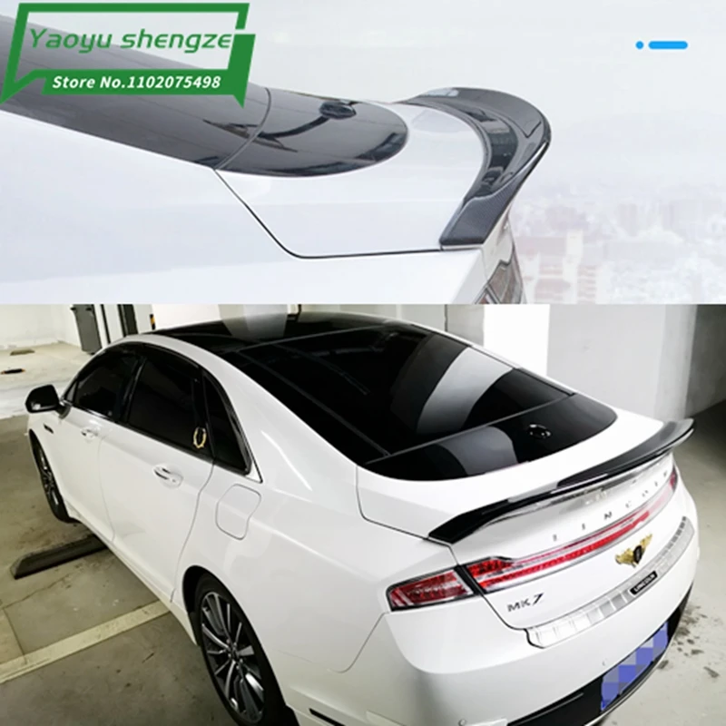 For Lincoln MKZ spoiler ABS material Primer and baking paint Car Rear Wing Trunk Lip Spoiler 2014 2015 2016 2017 2018 2019