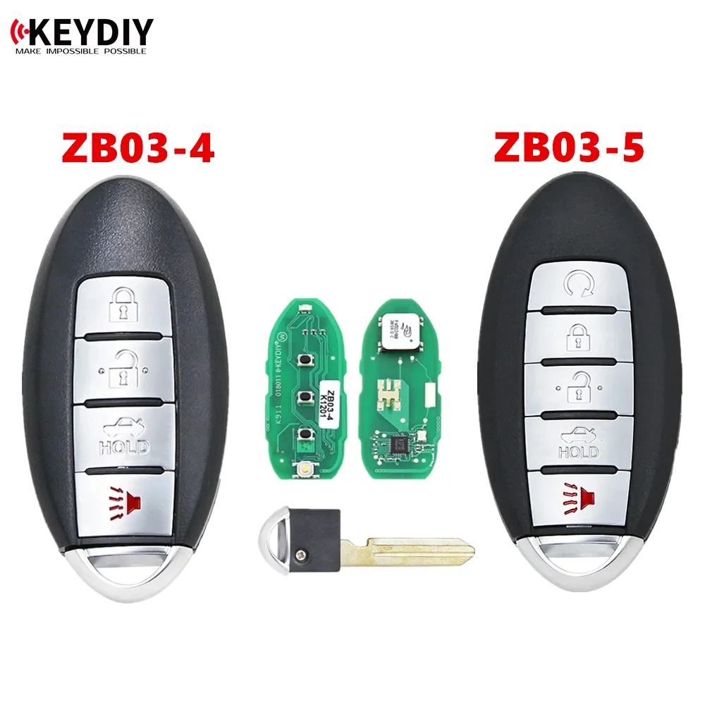 KEYDIY ZB Series Remote Key ZB03-4 ZB03-5 Universal Smart Key Car Remote Replacement for KD-X2 KD-MAX Fit More than 2000 Models