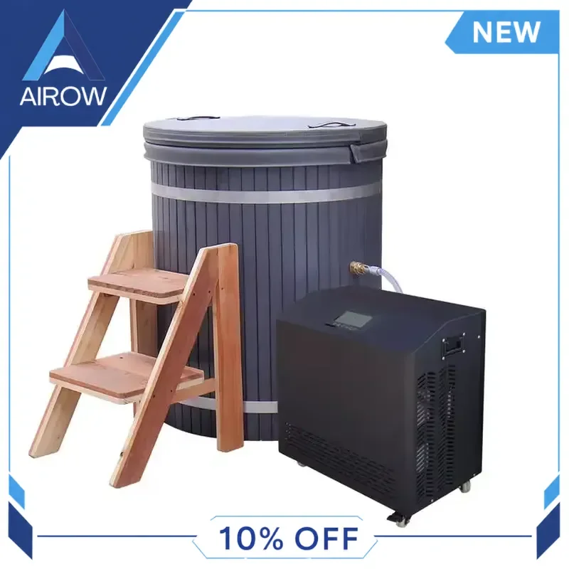 for Red Cedar Ice Bath Tub Cold Plunge Barrel Outdoor Home Spa Recovery Muscle Relief Wooden Soak Tank Adult Fitness Wellness