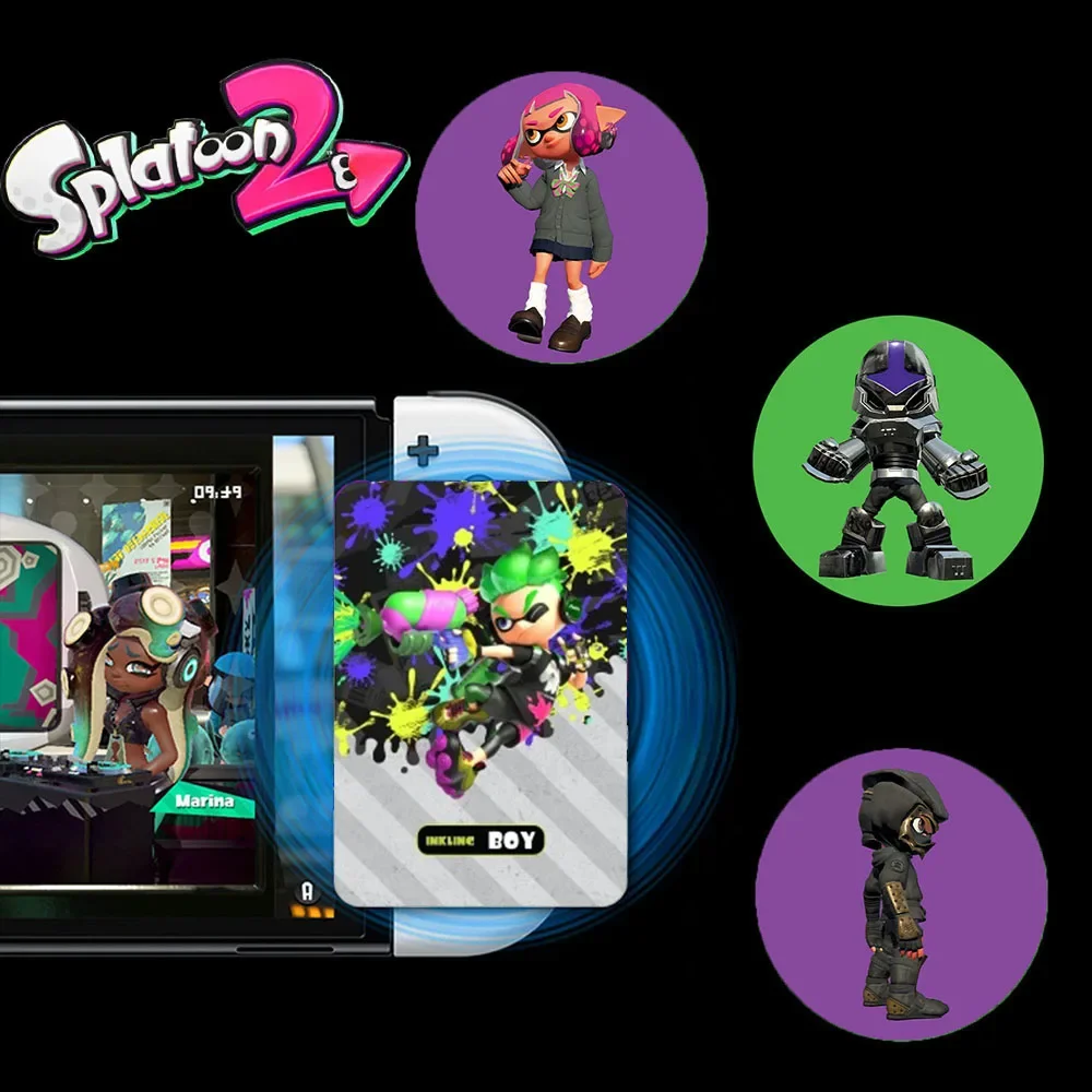 Splatoon Card Splatoon 3 carte NS Switch Gioco Splatoon 3 Card NFC Card Splatoon Scheda di collegamento universale