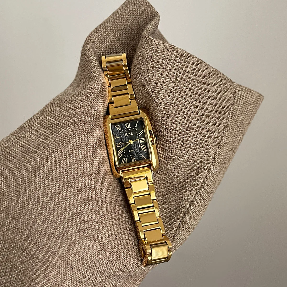 Women Quartz Watch Luxury Rectangle Dial Reloj Vintage Simple New Clock Ladies Stainless Steel Orologio Gold Sliver Wristwatch