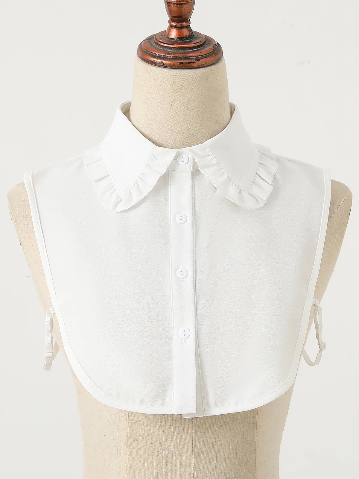 Damen-Fake-Kragen aus Chiffon mit spitzem Ausschnitt, modisch und vielseitig, personalisierte Dekoration, abnehmbarer Fake-Kragen – Detail 7