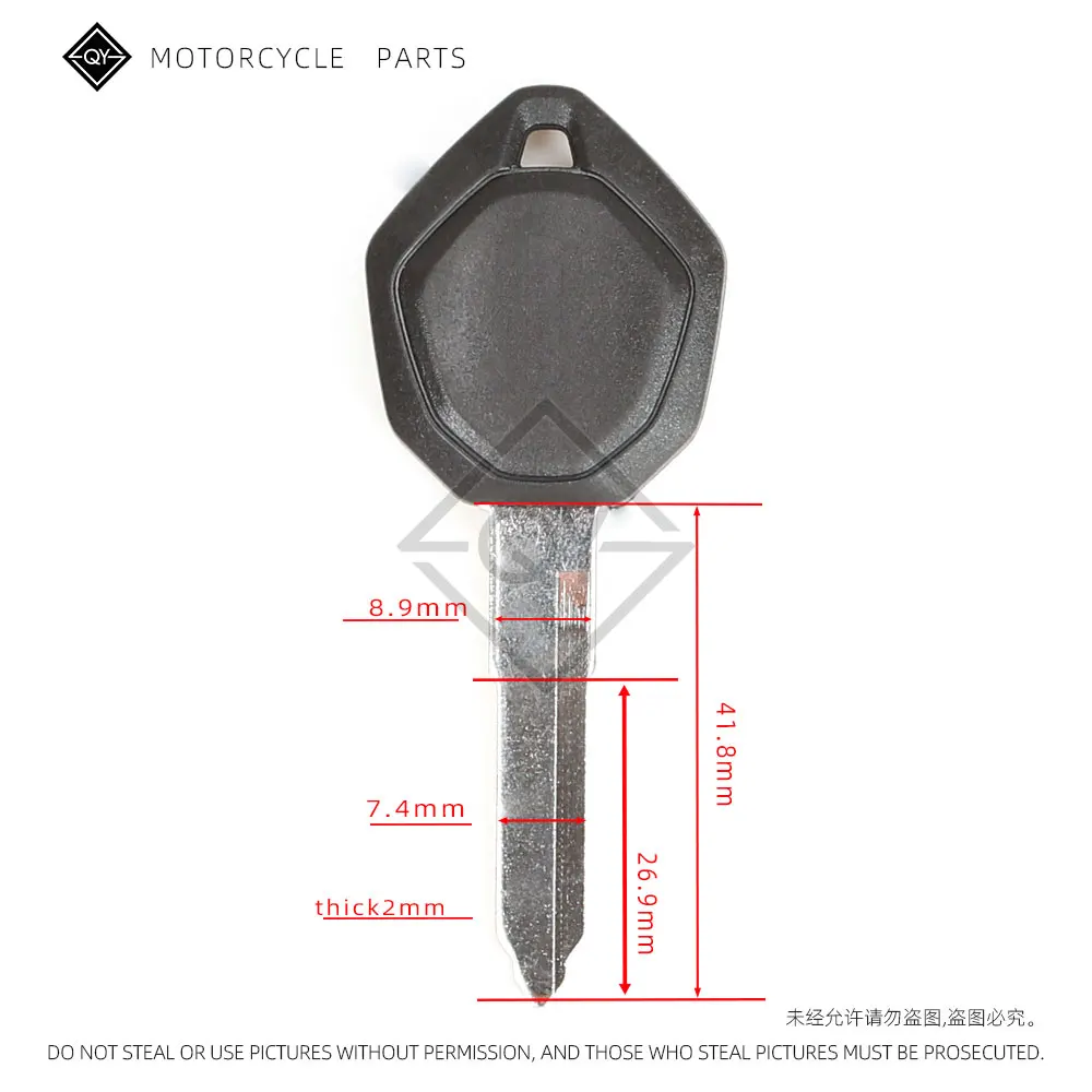 Llave de motocicleta de 6 piezas, sin cortar, en blanco, de repuesto para DUCATI Panigale 959 PanigaleV2 V2 Bayliss 2022