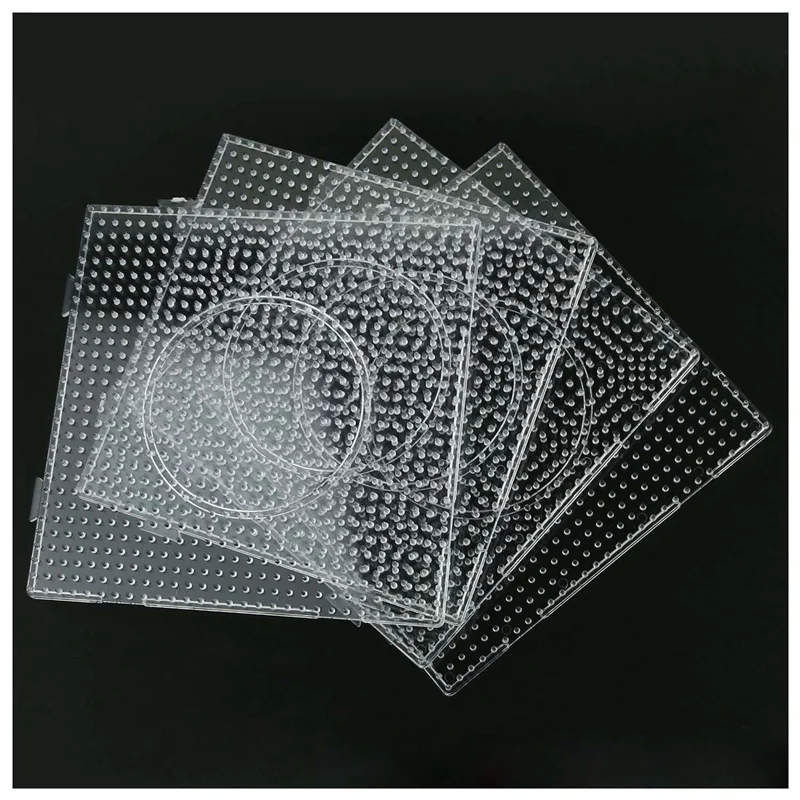 AP-24Pcs ABC Clear 145X145mm tablero de clavijas grande cuadrado para Hama Fuse Perler Bead