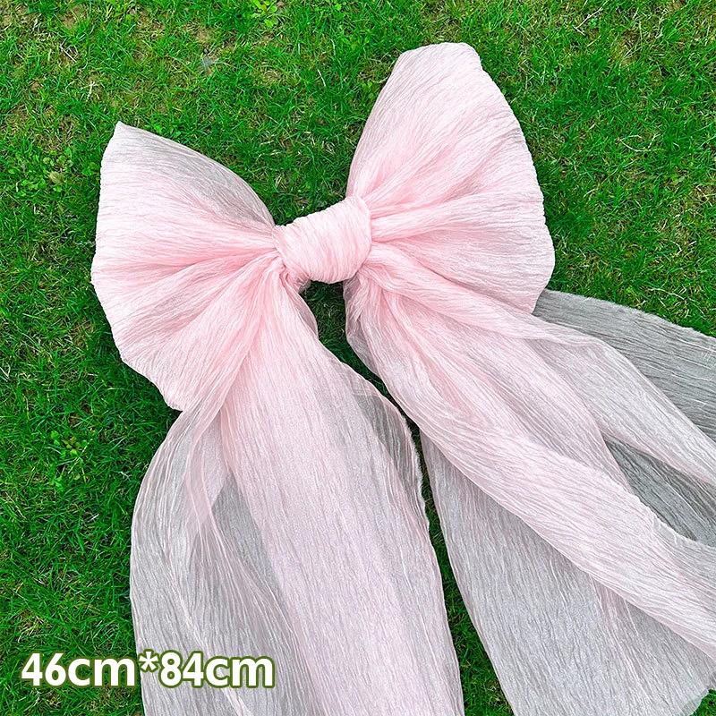 

Large Pink Ribbon Bowknot Decoration Princess Girl Birthday Party Wedding Baby Shower Arch Cover Room Hanging Decor Bowknot
