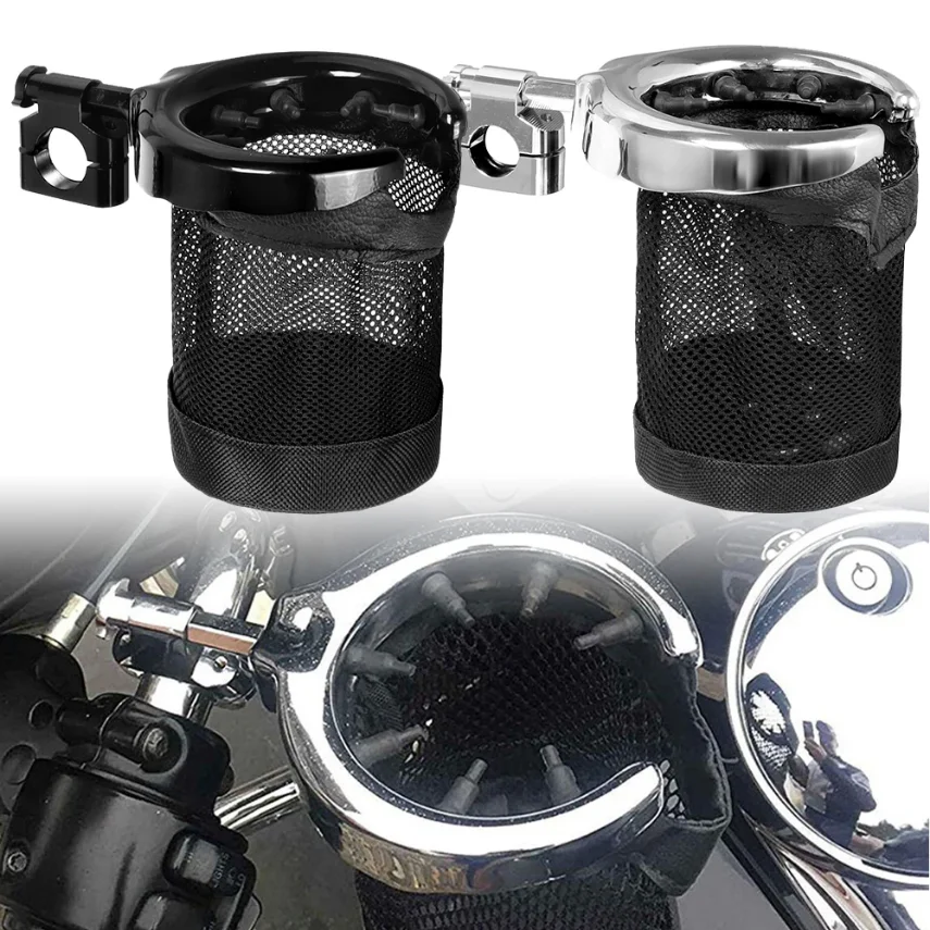 Alumínio ajustável Drink Cup Holder, Chrome Motocicleta, apto para Harley Touring, Street Glide, ATV, Universal Venda, FLH, T, FLHX