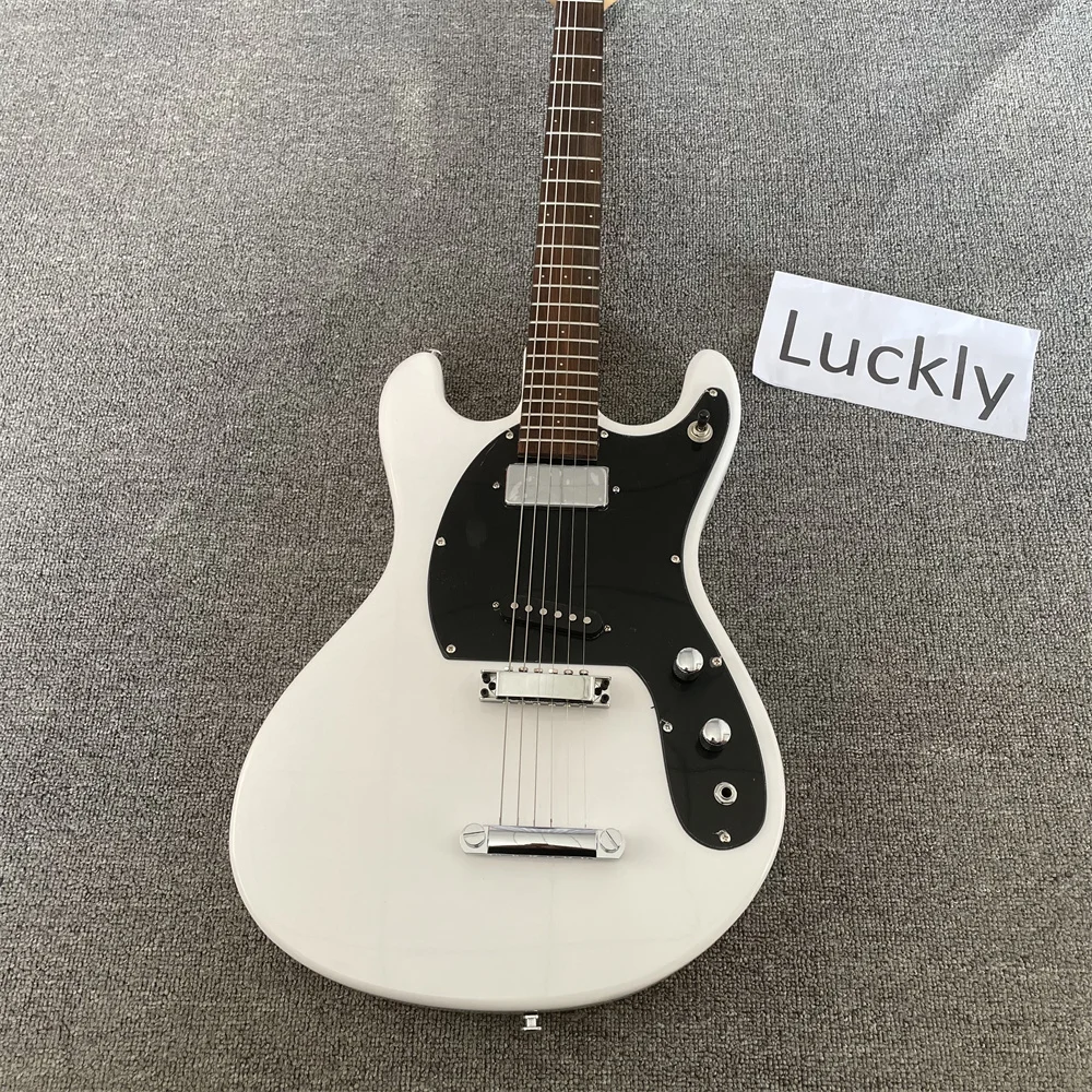 Ventures Johnny Ramone Mosrite Mark II White Electric Guitar Tune-A-Matic & Stop Tailpiece, Mini Humbucker Neck Pickup Guirars