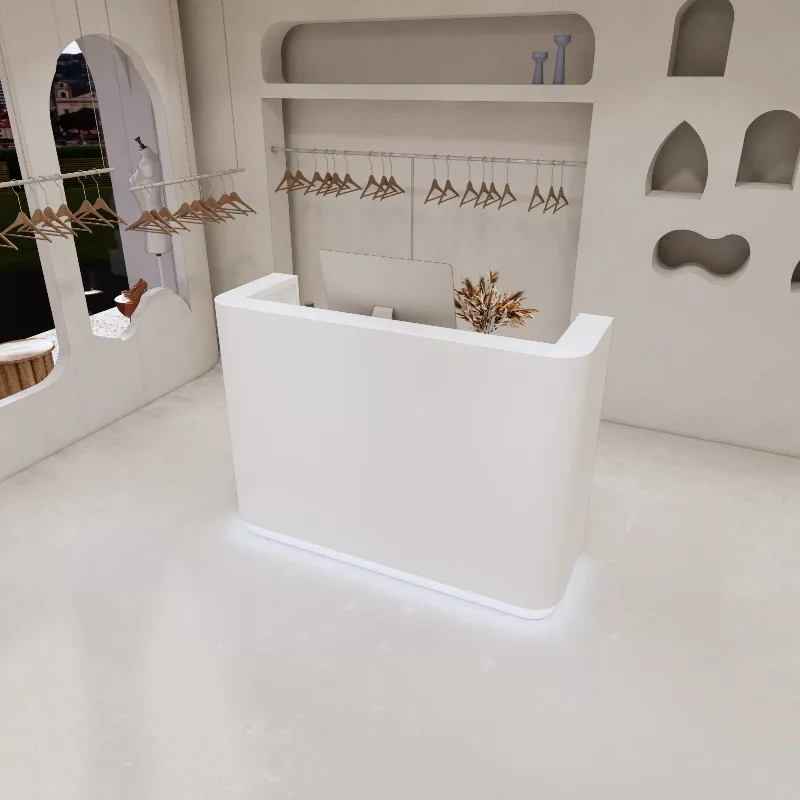 Medical Wooden Reception Desk Clinical Podium Store Reception Desk Minimalist Sales Shop Bancone Per Negozio Luxury Furniture