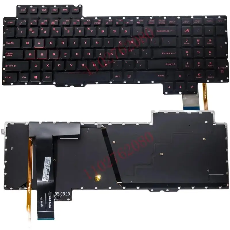Teclado WAF US con retroiluminación para ASUS ROG G752 G752V G752VL G752VM G752VS G752VT G752VY V 153062 AS1-EE.UU. 0KN0-SI1US11