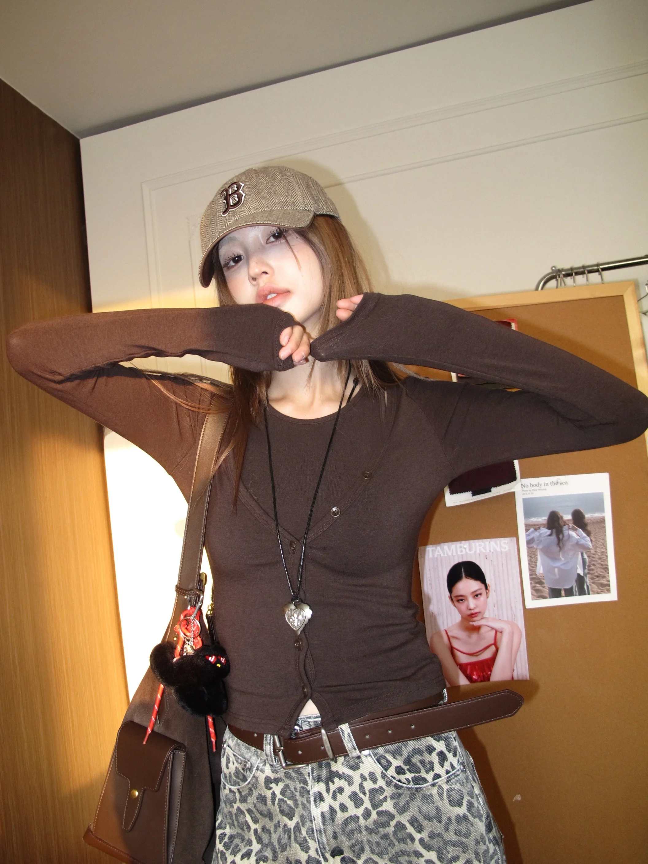 

Perfect Set Zhou tong Autumn Winter New Sle Mermaid Vest Cardigan Two Piece Set Slim Fit Casual American Sle Knitted Sw...