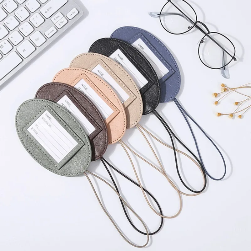 

Деловая багажная бирка из искусственной кожи, адресная этикетка для чемодана, чемодан для посадки, этикетка с именем, идентификатор, зажим для адреса, дорожные аксессуары