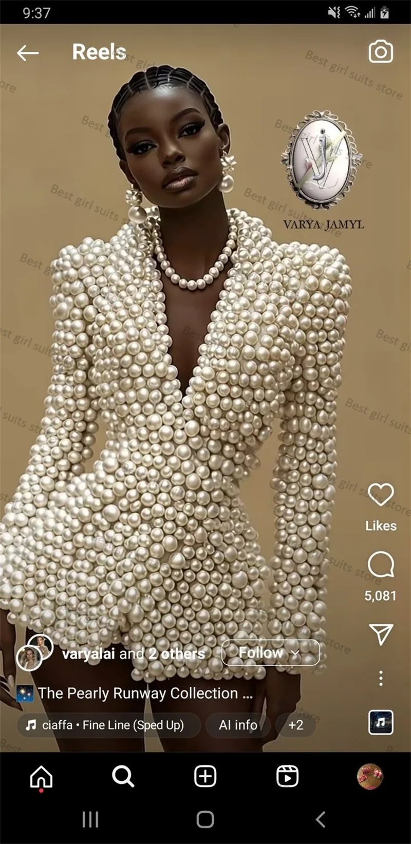 Luxury Full Pearls Women Suit 1 Piece Blazer Formal Office Jacket Customized Wedding Spring Cotton Coat Outfit (No Back Pearls)