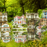 30 Pcs Large size Beautiful house Stickers hand tent DIY Stick Labels Scrapbooking Material Junk Journal Supplies