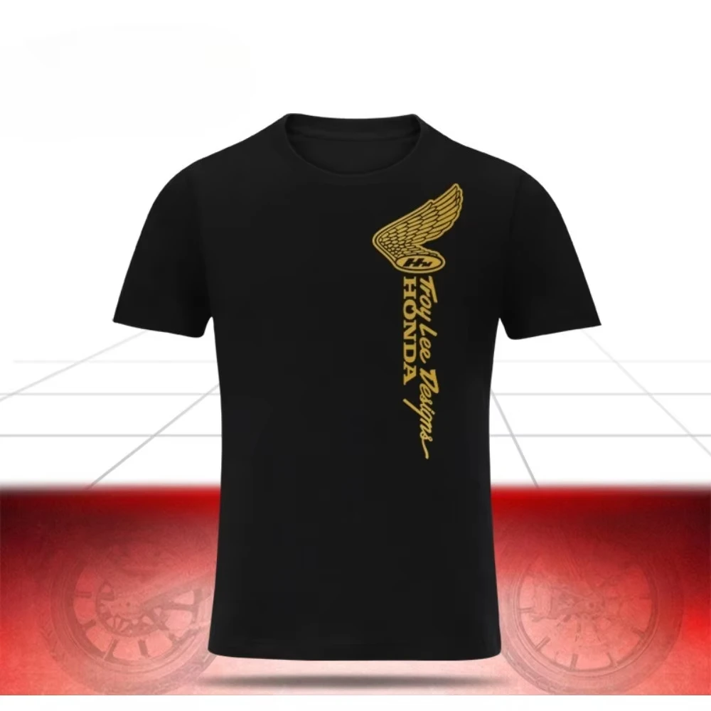 

More New Honda Honda Racing Locomotive Motorcycle Printed Locomotive Men's T-Shirt F1 Summer Loose O-Neck Short Sleeve