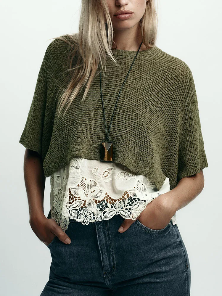 เสื้อถักไหมพรมแบบหวาน สไตล์ไหล่เดียว ดีไซน์ทันสมัย ใหม่ล่าสุดสำหรับผู้หญิง ฤดูใบไม้ร่วง ปี 2025