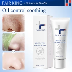FAIR KING-Masque de contrôle des points noirs au thé vert, nettoyage en profondeur des pores, élimination des points noirs, soins pour la peau, lisse, 40g, D343