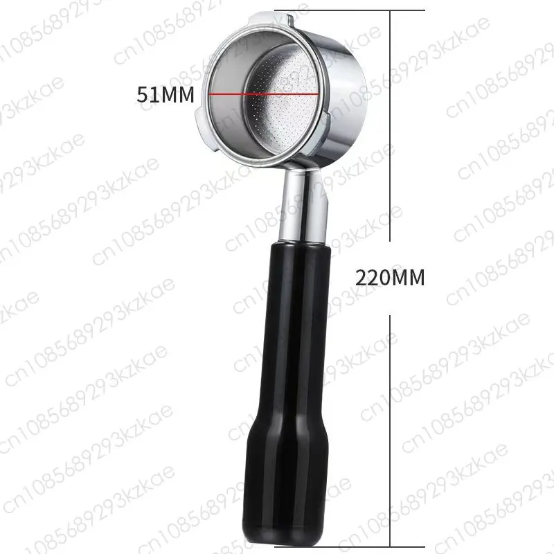Universal Coffee Machine Handle 51mm Stainless Steel Coffee Handle Three-ear Bottomless Coffee Handle
