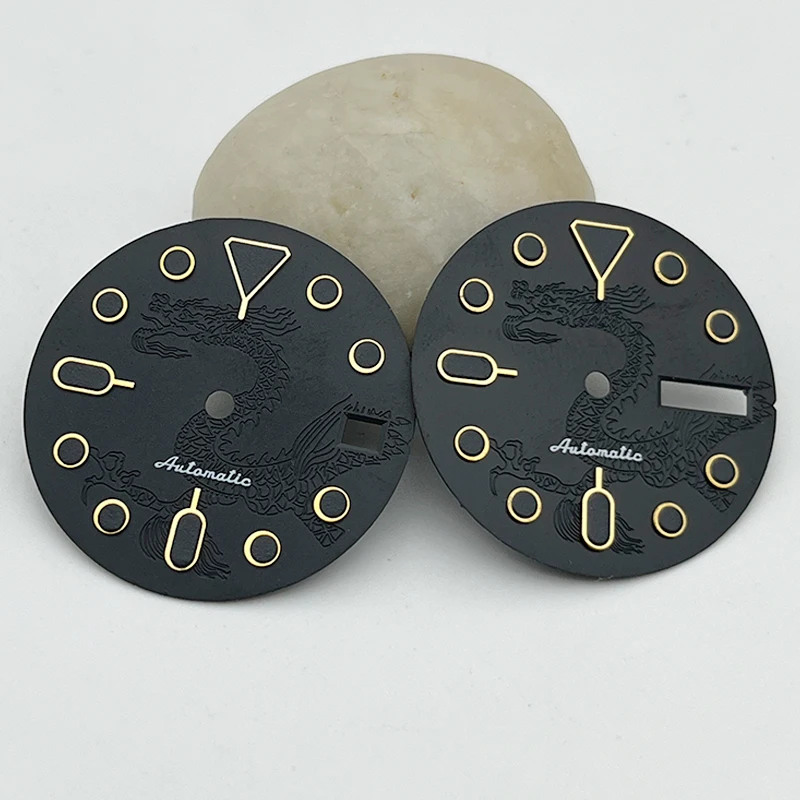 NH36 28.5mm Dial Fit NH35 NH36 7S26 Automatic Movement for SKX007 SKX009 SRPD Turtle Abalone Tuna Canne NH35 Dial and Hands
