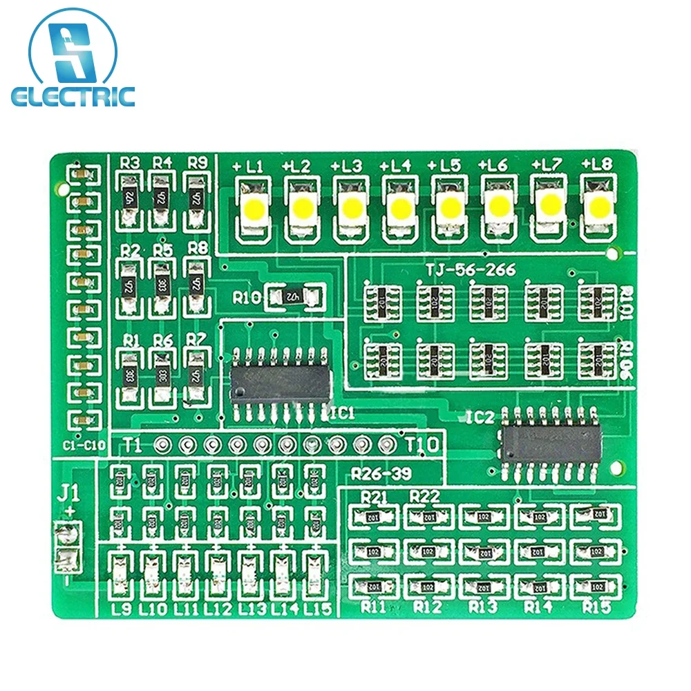 Kit electrónico SMD para proyectos de soldadura, placa intermitente LED RGB de 15 bits, componentes de soldadura, práctica de soldadura, DC 5V-6V