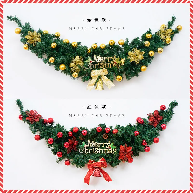 Christmas Vine Hanging Ornament Decoration for Store Scene Atmosphere Doorway Photo Props Decor