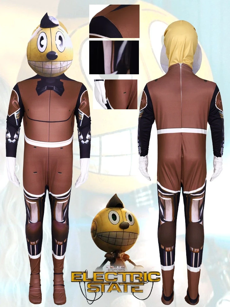 

The Electro- Kingdom Cosplay Costume From Kozmo The Electro- Kingdom A One-piece Suit Headgear Set for Halloween Role-playing