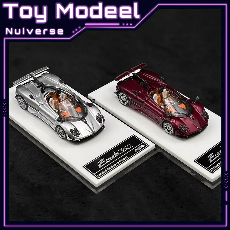 HKM Pagani Zonda 760 Roadster 2022 Convertible 1:64 Hi Detail Realistic Simulation Diecast Alloy Collect Car Model Perfect Gift