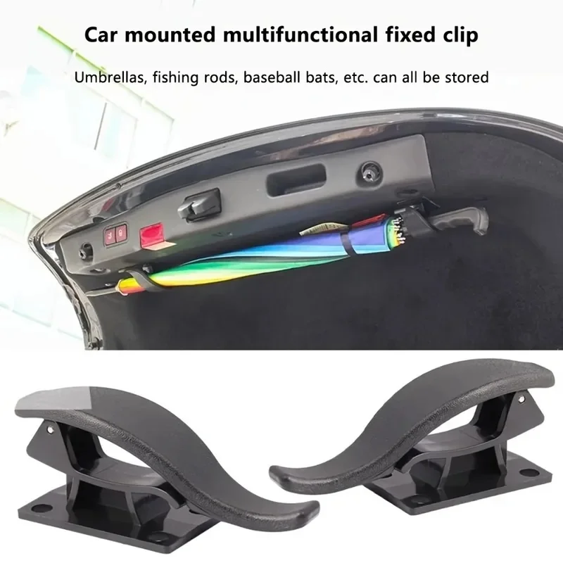 1/2PCS Self-Adhesive Car Umbrella Holders Trunk Storage Organizer Hook Umbrella Mounting Bracket Interior Auto Accessories
