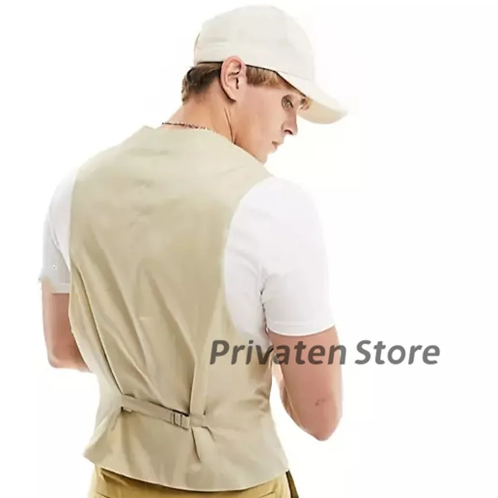 Vest For Men U- Neck Sleeveless Hip Hop Fashion Boys Steampunk Custom Color Large Size Suits Waistcoat gilet uomo