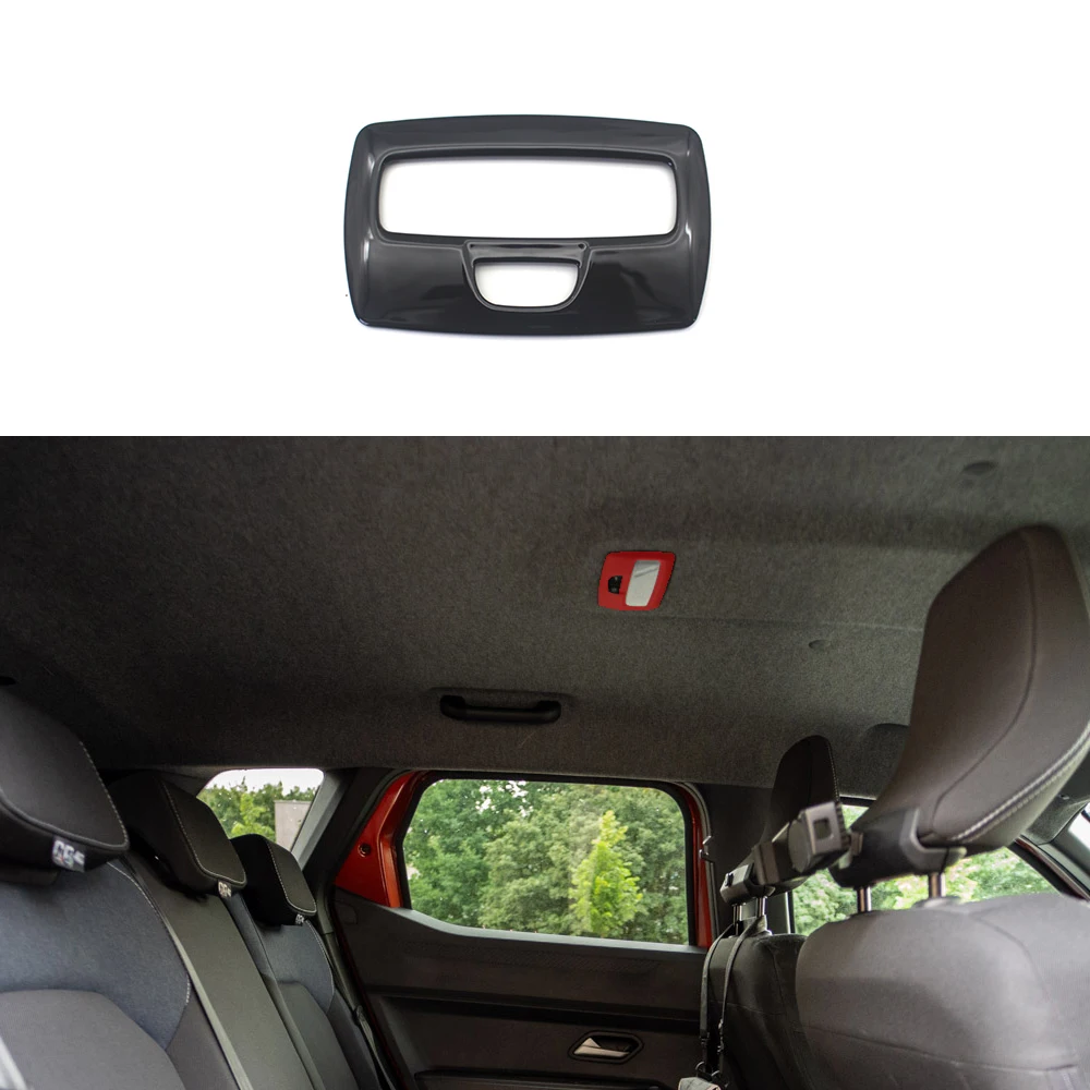 ABS Carbon Fiber Color Rear Head-Mounted Reading Lighting Panel Trim For Dacia Duster 5