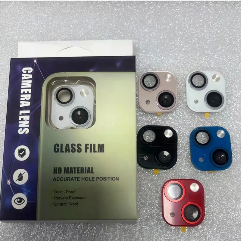 Fake Camera Lens Seconds Change For iPhone XR to 13 13mini Back Film Phone Alloy Sticker Protector Cover with Retail Box