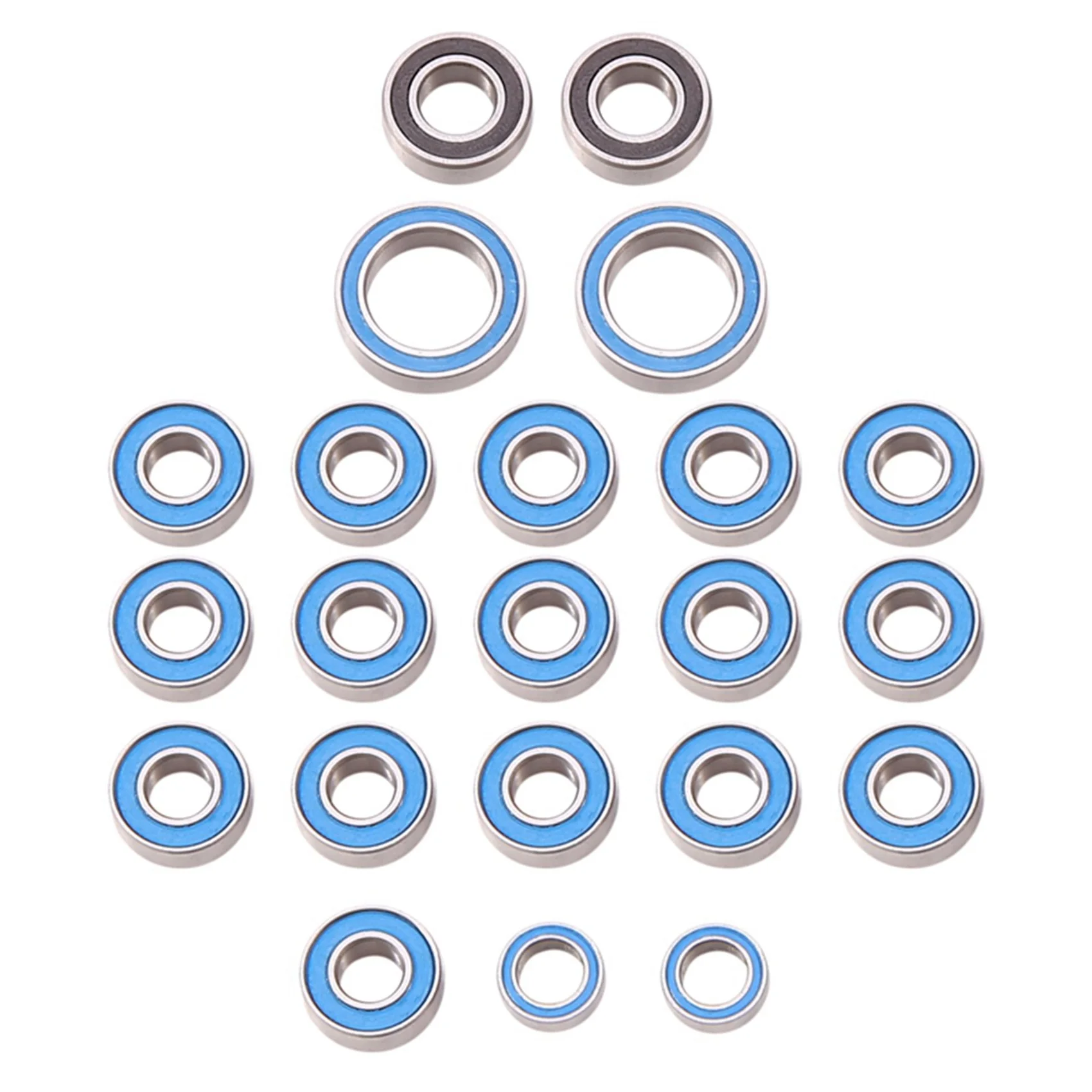 22pcs Rubber Sealed Ball Bearing Kit for Tamiya CC-02 CC02 1/10 RC Car Upgrades Parts Accessories