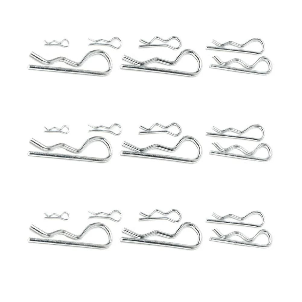 265PCS Galvanized R Type Hairpin Cotter Pins 7 Sizes For Car Repair Lawnmowers Hand Tools Power Tools Accessories