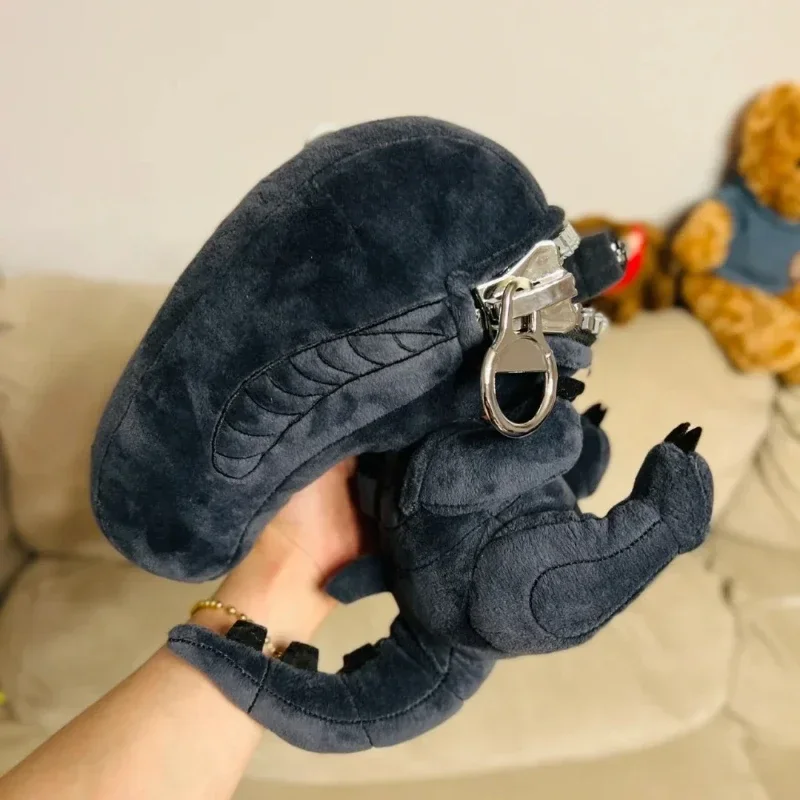 Alien Xenomorph Shaped Zipper Mouth Plush Doll Kawaii Plush Pillows Stuffed Toy Cartoon Decor Trendy Toys Birthday Present