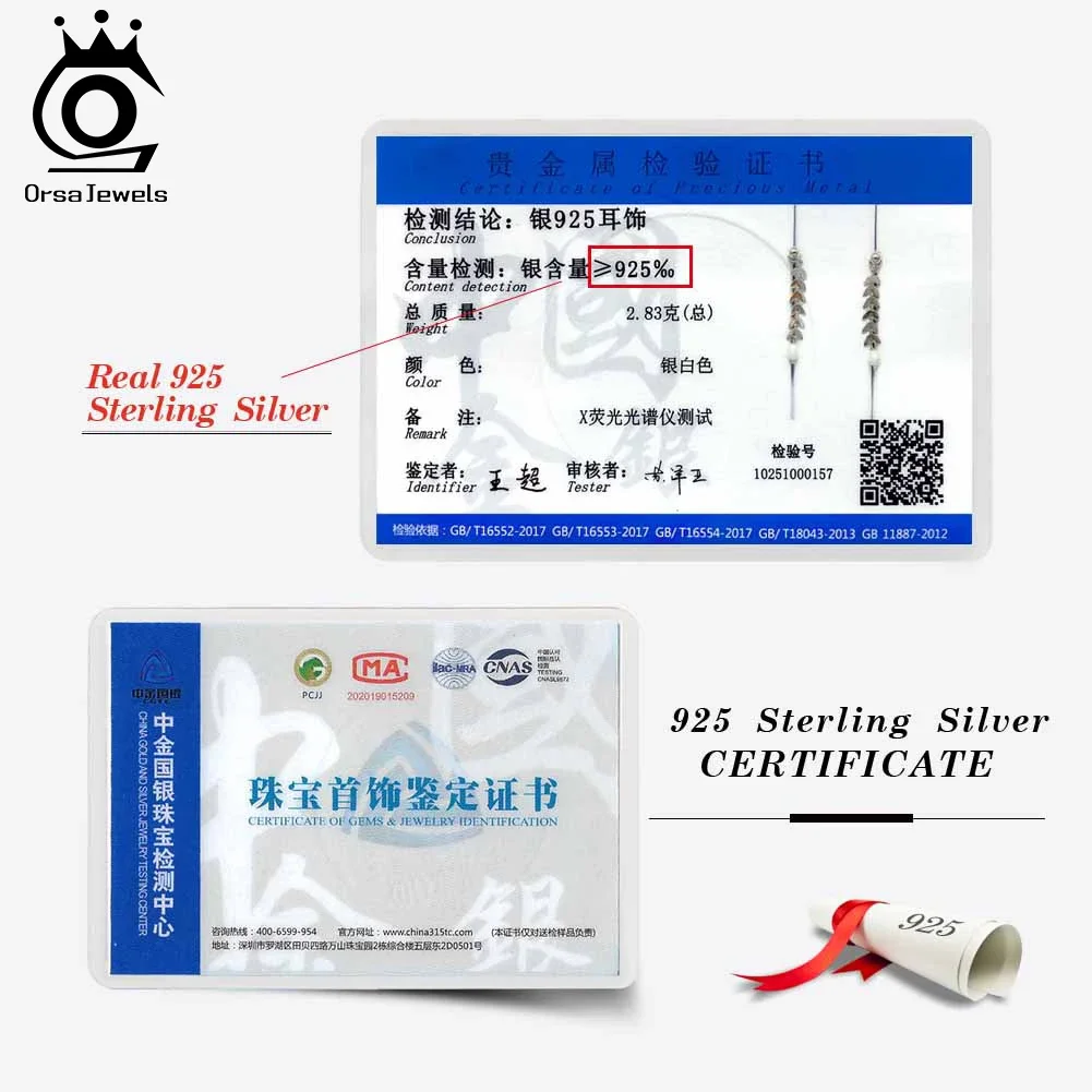 ORSA JEWELS S925 Silver Personality Tassel Fishbone Chain Earrings for Women Natural Pearl Party Dangle Earings Jewelry GPE125