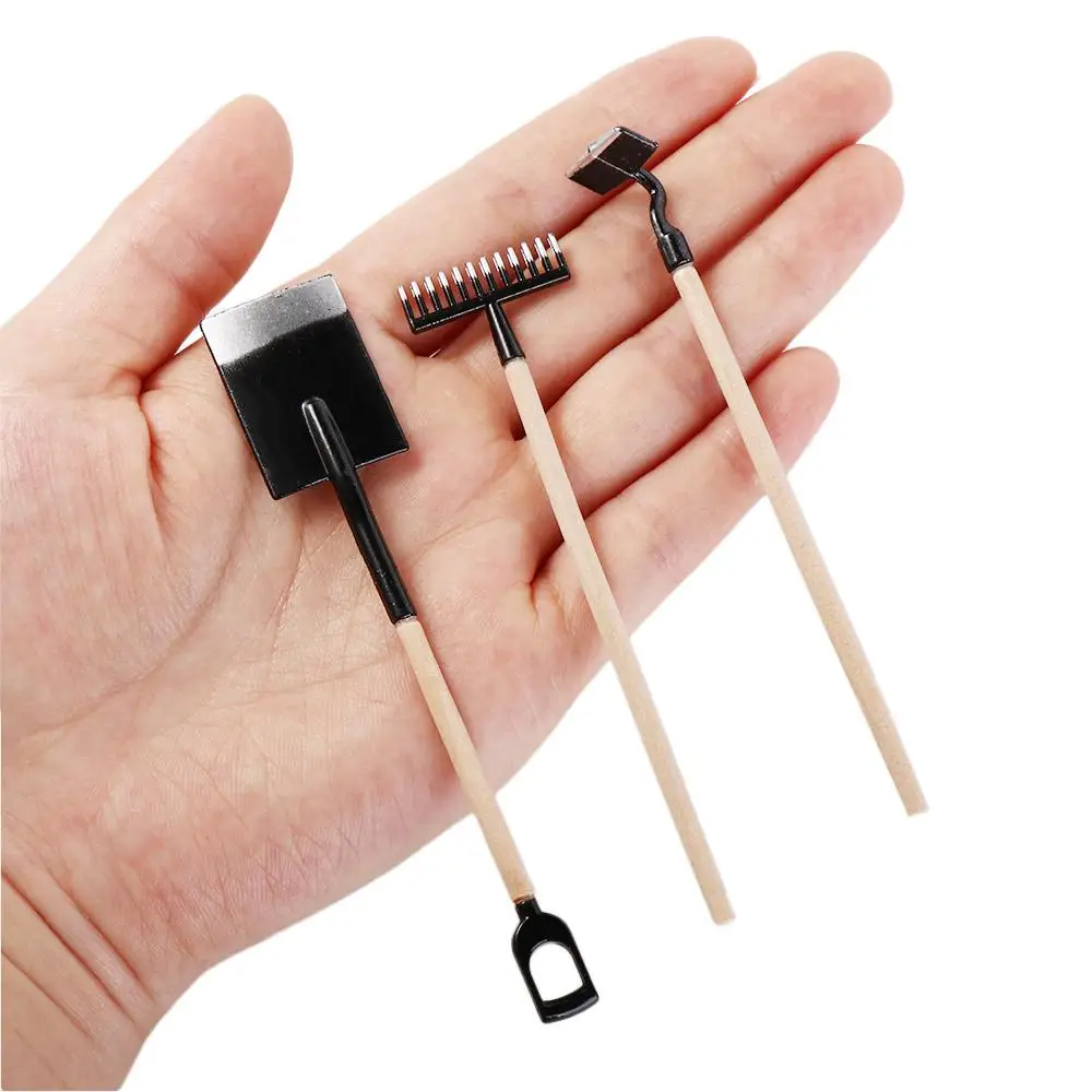 Play Scene Decoration  Model Farming Tools Dollhouse Miniature Shovel Hoe and Pitchfork Simulation Shovel Farming Tools