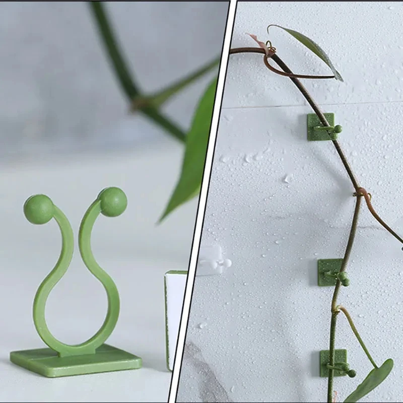 Plant Climbing Wall Self-Adhesive Fixed Buckle Hook Fastener Tied Fixture Vine Buckle Hook Garden Plant Wall Climbing Vine Clips