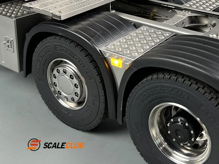 SCALECLUB 1/14 Schmutzschutzplatte Seitenlampe Warnleuchte LED-Lichter Seitenlampe für Tamiya LESU Truck DIY-Teile – Detail 2