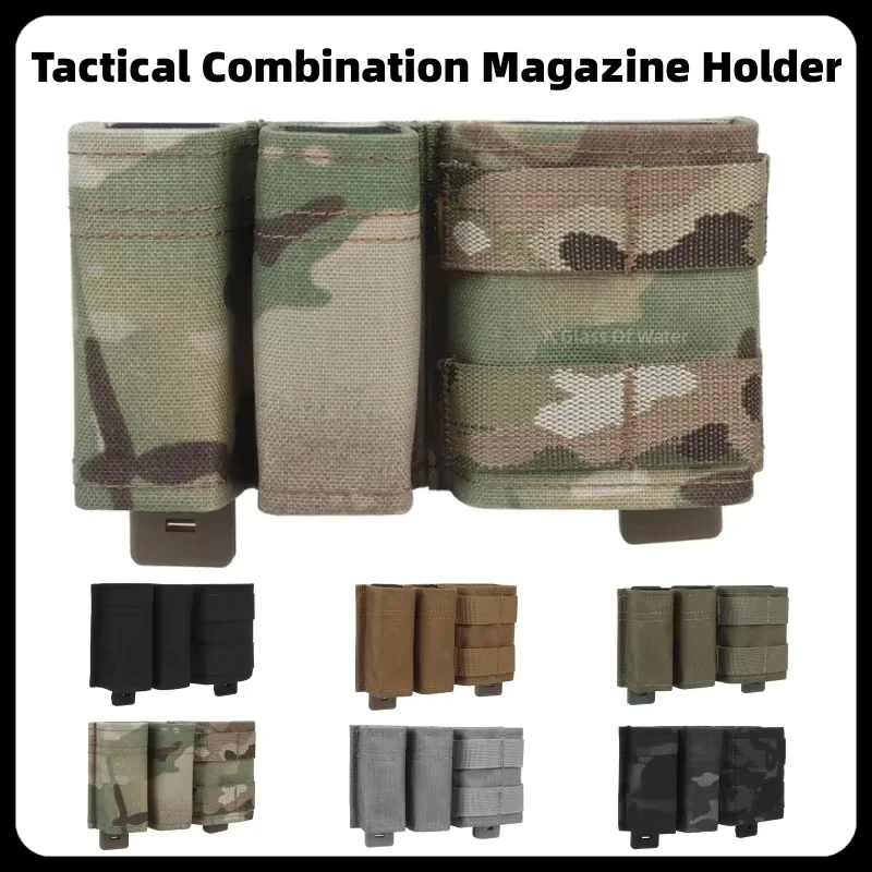 Paket multifungsi tas MOLLE cepat Ganda 9MM + 5.56, paket taktis panggilan cepat Aksesori MOLLE