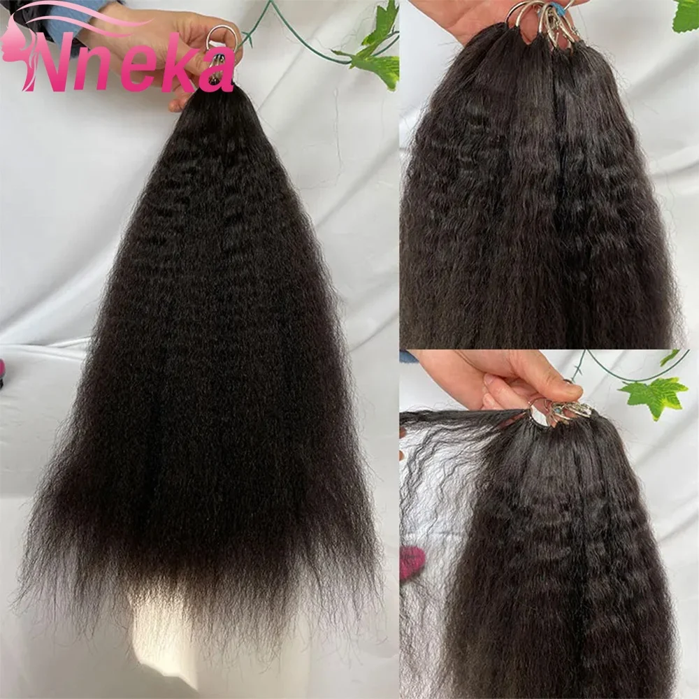 

Бесшовные легкие бразильские косы из натуральных волос с эффектом кинки-стрейт, предварительно разделенные, для крючкового плетения