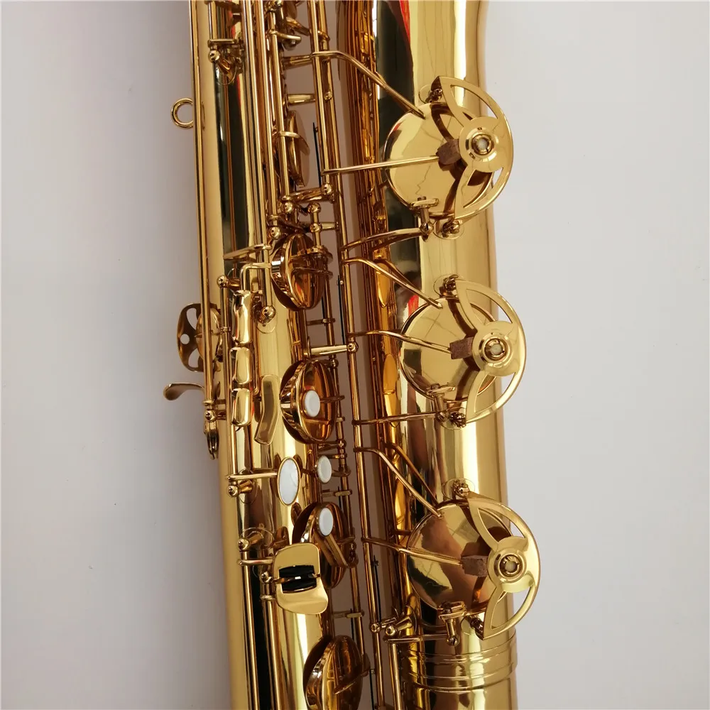 professional saxophone baritone gold lacquer surface with Low A key