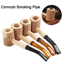 Hot Sale Disposable Corn pipe Microfilter Portable Healthy Cigarette filter Beginner's introduction to corn cob pipes Men Gift