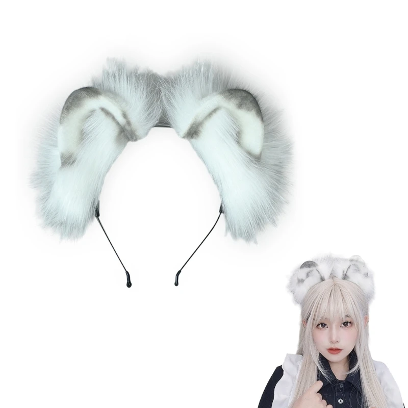 Cosplay empregada doméstica hairhoop animal orelha hairband dobrável anime acessórios fantasia meninas feminino favor festa