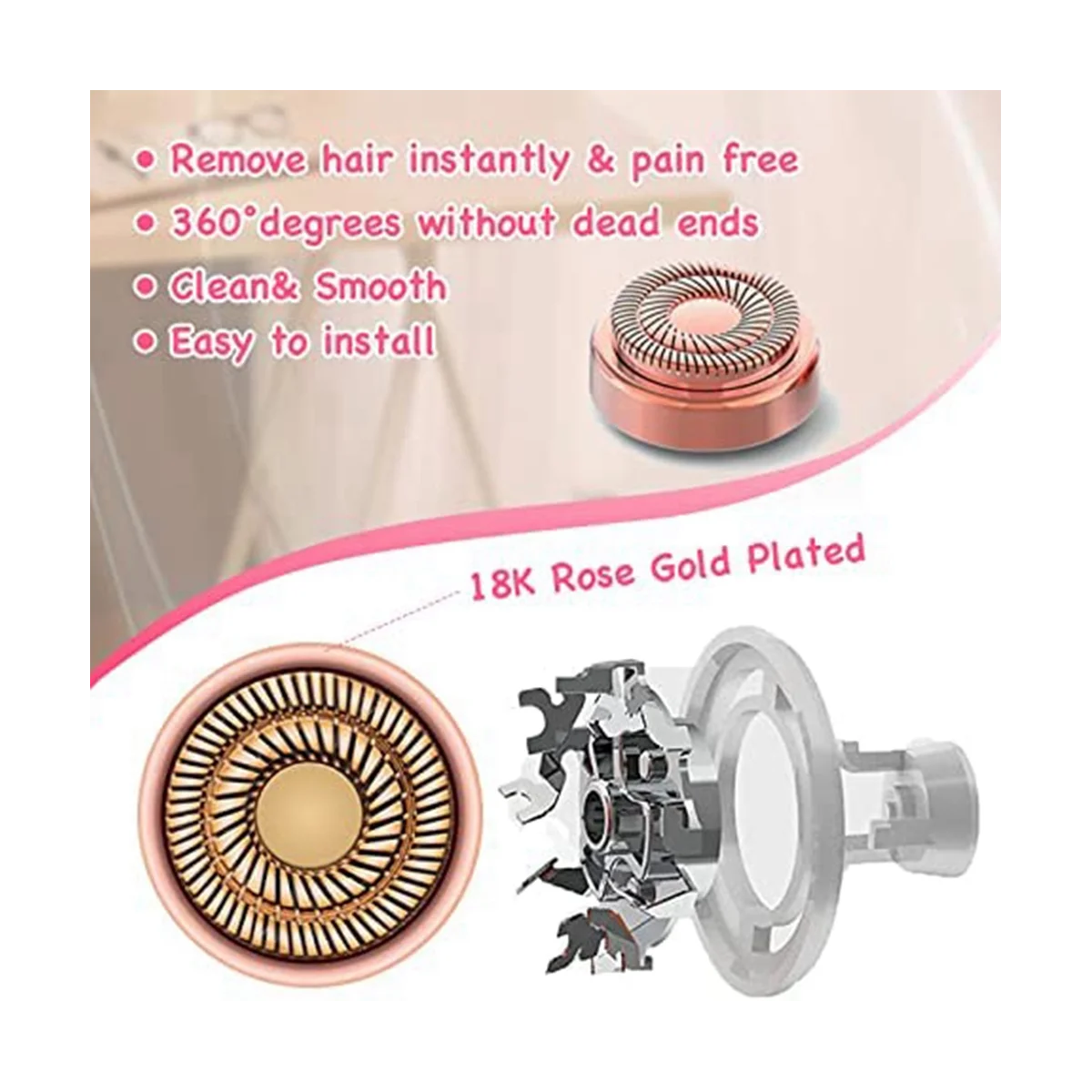 A14G-głowice zamienne, damskie głowice wymienne do usuwania owłosienia z twarzy generacji 2 do narzędzia do usuwania owłosienia z twarzy