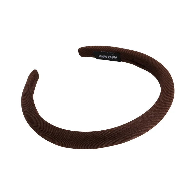 New Retro Coffee-Colored Pinstriped Headbands Sponge Hair Band for Womans Girl Elegant Hair Hoop Lady Fashion Hair Accessories