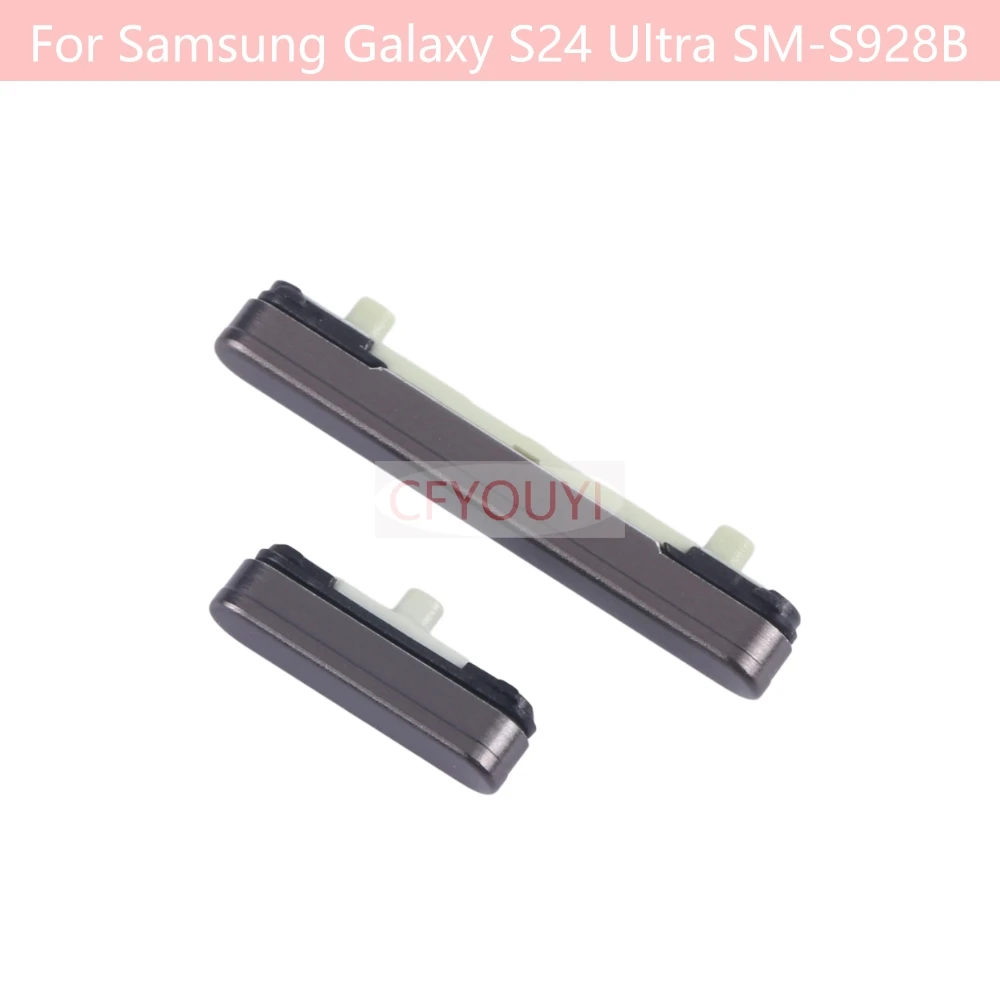 10 set/lot For Samsung Galaxy S24 S921 / S24+ S926 / S24 Ultra S928 Power Button & Volume Side Key Button Keys Black Color