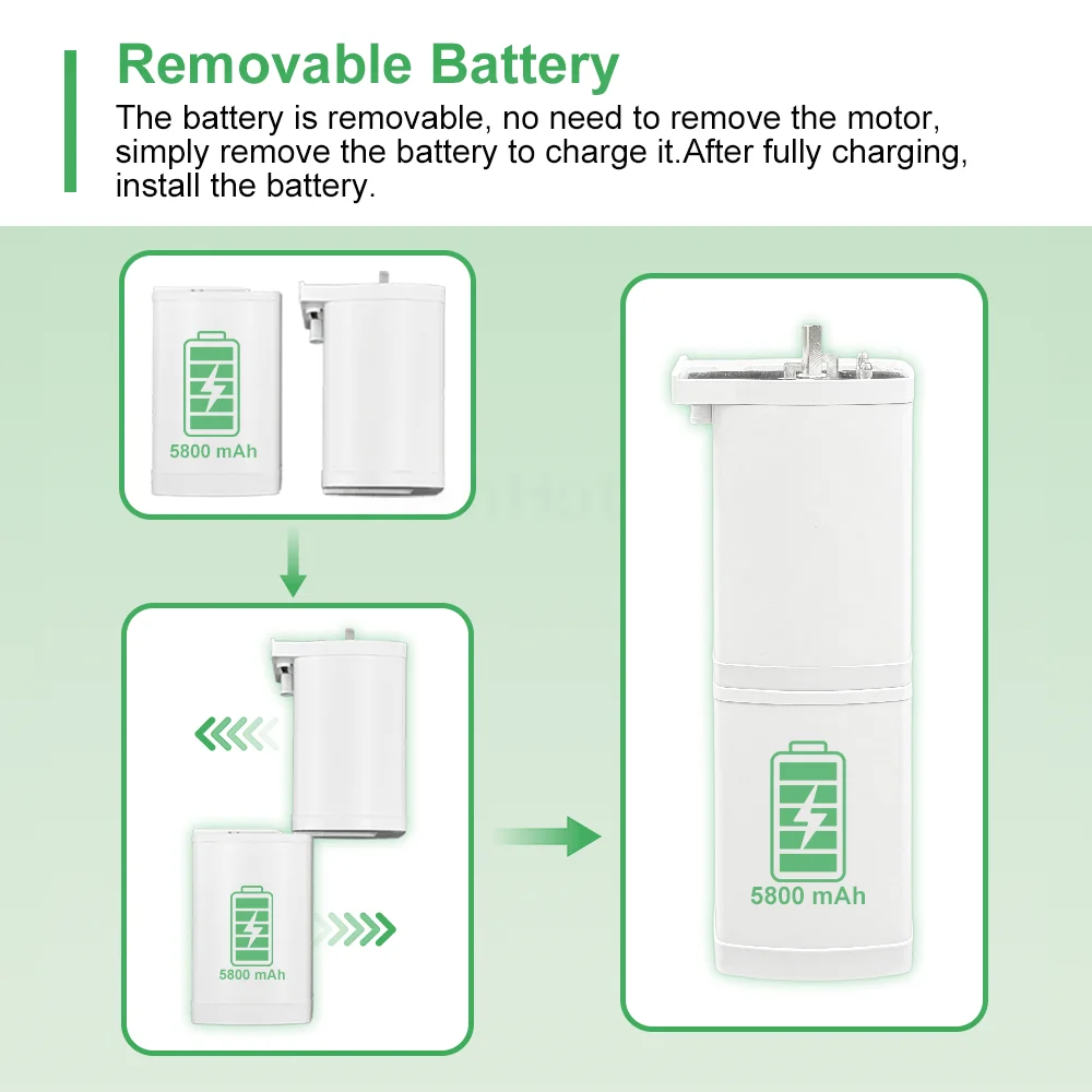 MANHOT 5rd Smart Zigbee Electric Curtain Motor Silent Shutter Motor With 5800mAh Battery Work With Alexa Google Home Yandex
