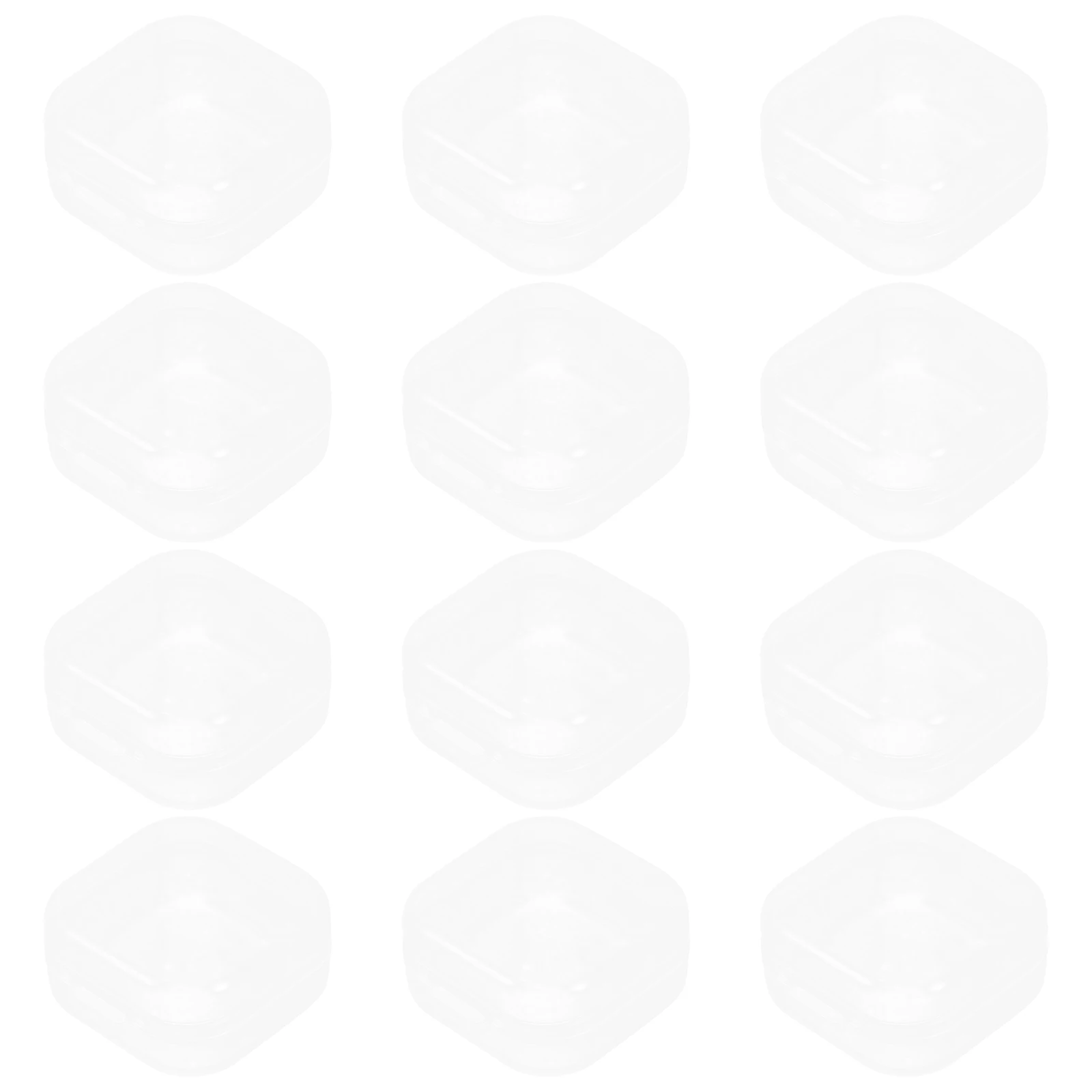 

12pcs Small Plastic Boxes Storage Lidded Transparent Mini Square Cases Portable Craft Beads Storage Boxes For Home Closet Drawer