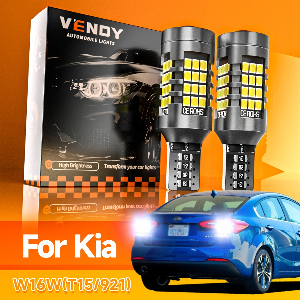 2 قطعة LED عكس ضوء لمبة مصباح W16W T15 لكيا K2 K3 K4 K5 سبورتاج الأطياف 5 أوبتيما ريو فورتي سيدونا سورينتو سول روندو نيرو