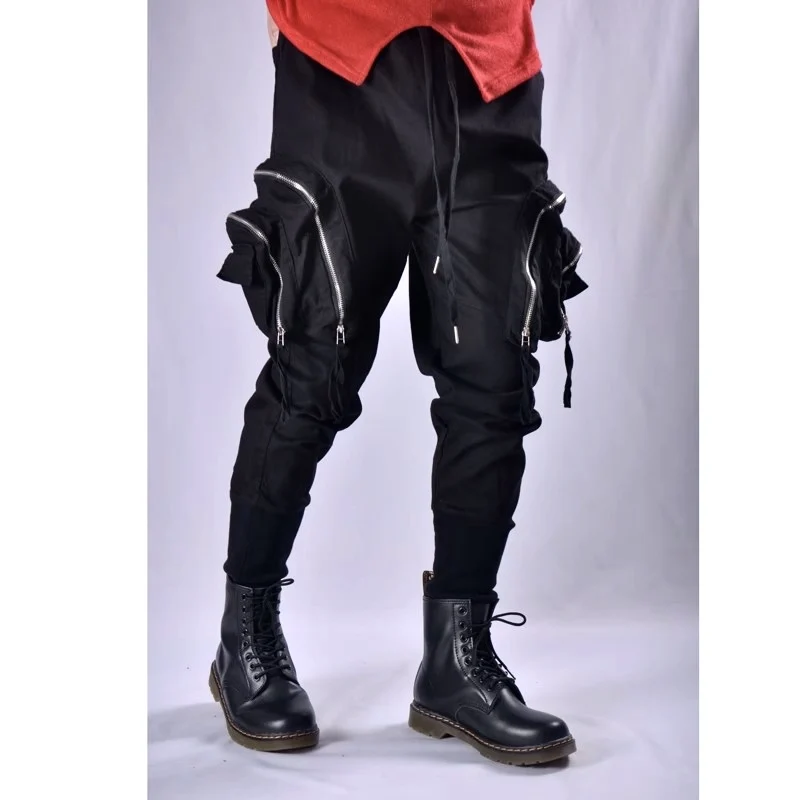 

Techwear Pocket Overalls Men's High Street slim-fit Tactical Leggings