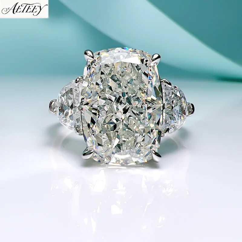 AETEEY S925 Sterling Silver Pigeon Egg Ring 9*13mm Fashion Women Luxury Finger Jewelry